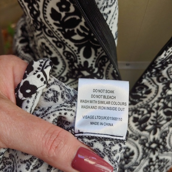 RETRO funky Fashion Union print dress size XS - Picture 6 of 8